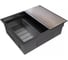 Мойка Paulmark NEXT-MULTI SINK 54 UNI нерж. сталь, вороненая сталь,540х450мм, PM785445-GM 2