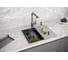 Мойка Paulmark NEXT-MULTI SINK 54 UNI нерж. сталь, вороненая сталь,540х450мм, PM785445-GM 4