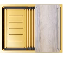 Мойка Paulmark NEXT-MULTI SINK 58 UNI нерж. сталь, брашированное золото, 580х450мм, PM785845-BG