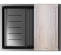 Мойка Paulmark NEXT-MULTI SINK 58 UNI нерж. сталь, вороненая сталь,580х450мм, PM785845-GM