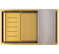 Мойка Paulmark NEXT-MULTI SINK 74 UNI нерж. сталь, брашированное золото, 740х450мм, PM787445-BG