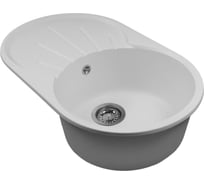 Мойка MIXLINE ML-GMS105 СТАНДАРТ овальная с крылом, белый 331, 740_460_190мм 558121