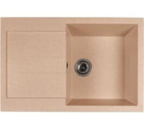 Мойка MIXLINE ML-GMS107 СТАНДАРТ с крылом, песочный 302, 770_493_190мм 558129