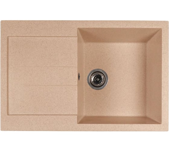 Мойка MIXLINE ML-GMS107 СТАНДАРТ с крылом, песочный 302, 770_493_190мм 558129 1