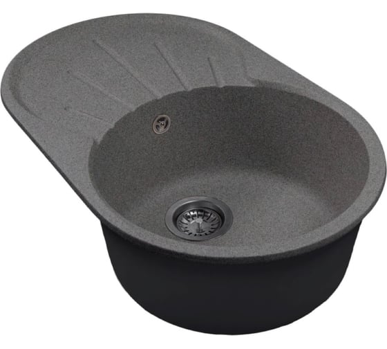 Мойка MIXLINE ML-GMS105 СТАНДАРТ овальная с крылом, темно-серый 309, 740_460_190мм 558125 1