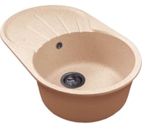 Мойка MIXLINE ML-GMS105 СТАНДАРТ овальная с крылом, песочный 302, 740_460_190мм 558123