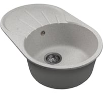 Мойка MIXLINE ML-GMS105 СТАНДАРТ овальная с крылом, серый 310, 740_460_190мм 558126