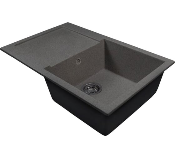 Мойка MIXLINE ML-GMS107 СТАНДАРТ с крылом, темно-серый 309, 770_493_190мм 558131 1