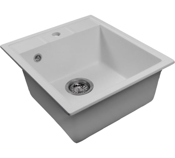 Мойка MIXLINE ML-GMS110 СТАНДАРТ прямоугольная, белый 331, 497_440_175мм 558091 1