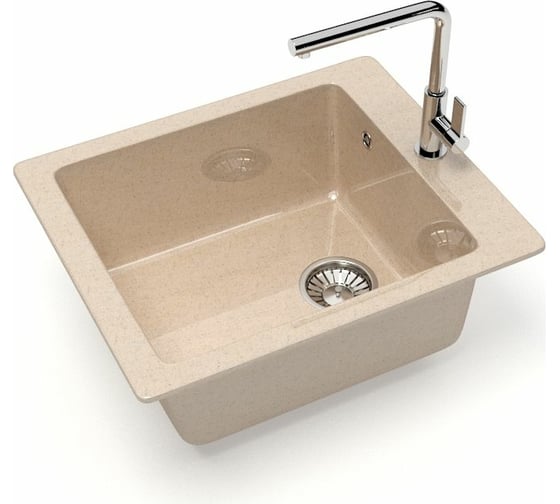 Кухонная мойка GLANZ глянцевая, бежевый JL-008-33