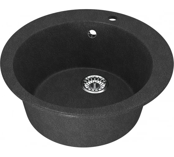 Мойка MIXLINE круглая, антрацит 343, 495 мм глубина чаши 190 ML-GM13 547626 1
