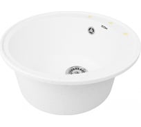 Мойка ZOX  круглая, белый, 480 мм., глубина чаши 180 ZX-GM 01 544278