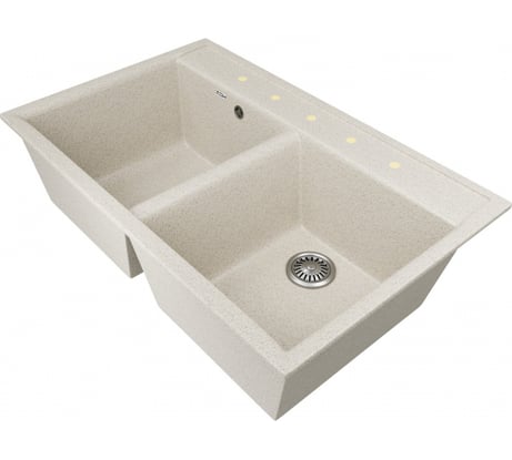 Мойка Zox 10 двухчашевая, песочная, 510x780x200 мм ZX-GM 544349