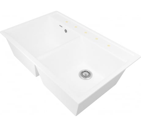 Мойка ZOX 10 двухчашевая, белая 510x780x200 мм ZX-GM 544350