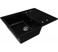 Мойка ZOX 05 с крылом, черная, 480x620x180 мм ZX-GM 544298