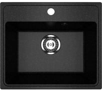 Мойкa MIXLINE ML-GMU03 УЛЬТРА прямоугольная, черный камень, 490_420 мм глуб. чаши 170 556720