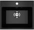 Мойкa MIXLINE ML-GMU03 УЛЬТРА прямоугольная, черный камень, 490_420 мм глуб. чаши 170 556720 1