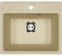 Мойкa MIXLINE ML-GMU03 УЛЬТРА прямоугольная, бежевый камень, 490_420 мм глуб. чаши 170 556718