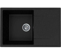 Мойкa MIXLINE ML-GMU07 УЛЬТРА с крылом, черный камень, 735_475 мм глуб. чаши 175 556736