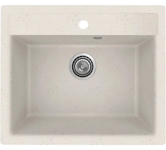 Мойкa MIXLINE ML-GMU04 УЛЬТРА прямоугольная, белый камень, 565_495 мм глуб. чаши 175 556722 1
