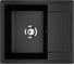 Мойкa MIXLINE ML-GMU05 УЛЬТРА с крылом, черный камень, 575_495 мм глуб. чаши 190 556728 1