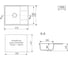 Мойкa MIXLINE ML-GMU05 УЛЬТРА с крылом, бежевый камень, 575_495 мм глуб. чаши 190 556727 5