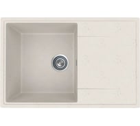 Мойкa MIXLINE ML-GMU07 УЛЬТРА с крылом, белый камень, 735_475 мм глуб. чаши 175 556733