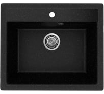 Мойкa MIXLINE ML-GMU04 УЛЬТРА прямоугольная, черный камень, 565_495 мм глуб. чаши 175 556721