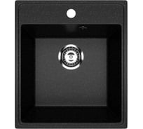 Мойкa MIXLINE ML-GMU02 УЛЬТРА прямоугольная, черный камень, 425_485 мм глуб. чаши 175 556716