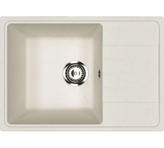 Мойкa MIXLINE ML-GMU06 УЛЬТРА с крылом, белый камень, 600_420 мм глуб. чаши 170 556729 1