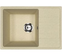 Мойкa MIXLINE ML-GMU06 УЛЬТРА с крылом, бежевый камень, 600_420 мм глуб. чаши 170 556731