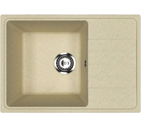 Мойкa MIXLINE ML-GMU06 УЛЬТРА с крылом, бежевый камень, 600_420 мм глуб. чаши 170 556731 1