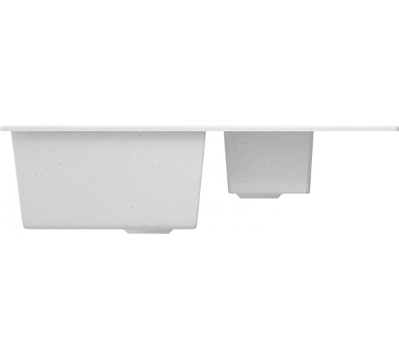 Мойка Zox ZX-GM 07 двухчашевая, с крылом, белая, 480х740х180 мм 544314