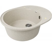 Мойка Zox ZХ-GM 02 овальная, с крылом, песочная, 460х580х180 мм 544282