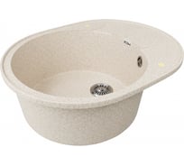 Мойка Zox ZХ-GM 02 овальная, с крылом, бежевая, 460х580х180 мм 544279