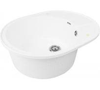 Мойка Zox ZХ-GM 02 овальная, с крылом, белая, 460х580х180 мм 544283