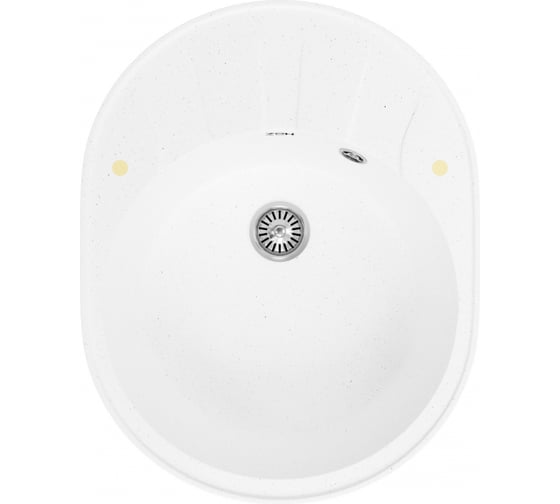 Мойка Zox ZХ-GM 02 овальная, с крылом, белая, 460х580х180 мм 544283