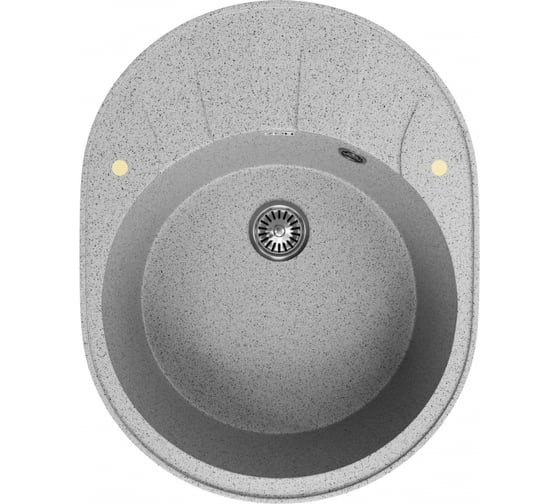 Мойка Zox ZХ-GM 02 овальная, с крылом, серая, 460х580х180 мм 544280