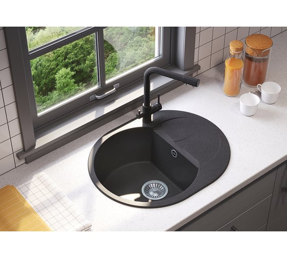 Кухонная мойка Polygran ATOL-620 (№14 Серый) 678941
