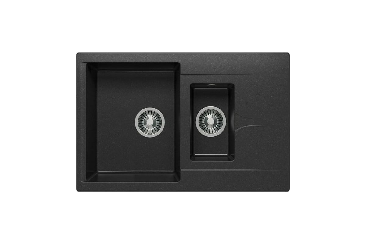 Кухонная мойка Polygran BRIG-770 (№16 Черный) 621404 - выгодная цена ...