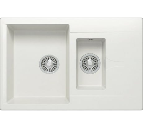 Кухонная мойка Polygran BRIG-770 (№36 Белый Хлопок) 473400