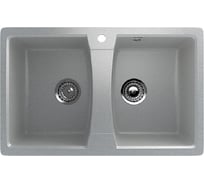 Мойка MIXLINE ML-GM32 двухчашевая, серая 310, 495х770х190 мм 547991