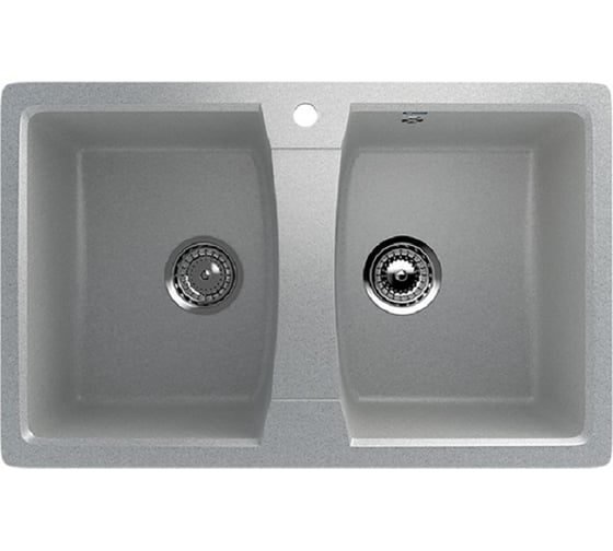 Мойка MIXLINE ML-GM32 двухчашевая, серая 310, 495х770х190 мм 547991 1