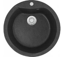 Мойка MIXLINE ML-GM12 круглая, антрацит 343, 480 мм, глубина чаши 210 мм 547625