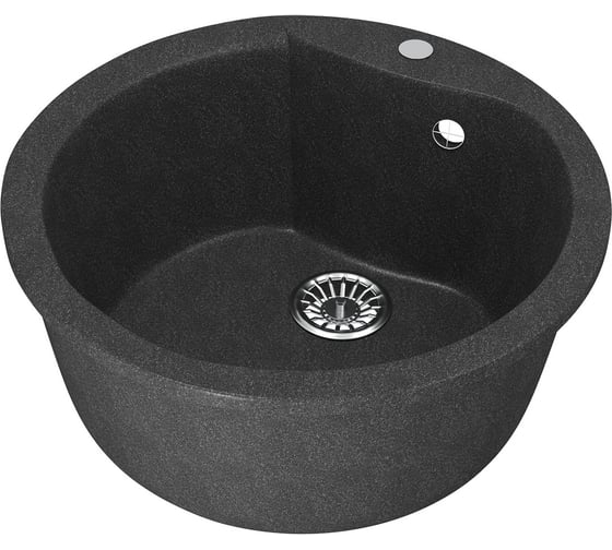 Мойка MIXLINE ML-GM12 круглая, антрацит 343, 480 мм, глубина чаши 210 мм 547625
