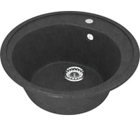 Мойка MIXLINE ML-GM11 круглая, антрацит 343, 500 мм, глубина чаши 180 мм 547624
