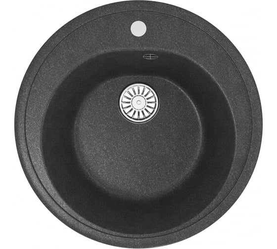 Мойка MIXLINE ML-GM11 круглая, антрацит 343, 500 мм, глубина чаши 180 мм 547624