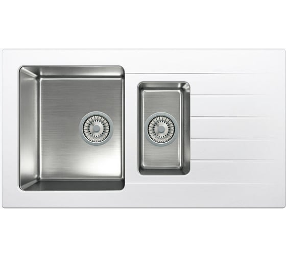 Кухонная мойка Tolero Twist TTS-890K (№923 Белый) 474438 1
