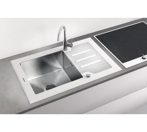 Кухонная мойка Tolero Ceramic Glass TG-660 (Чёрная) 765055