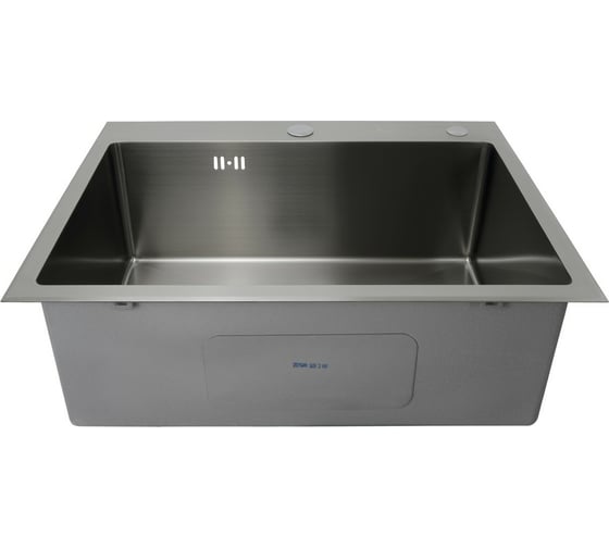 Мойка KAISER из нержавейки, 600x450x220, 1.2 мм, черная + сифон KSM-6046